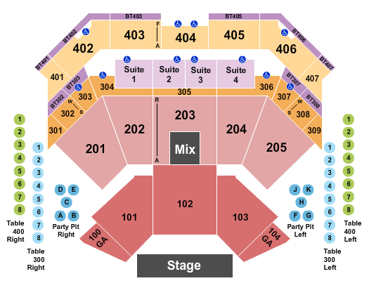 Choctaw Casino & Resort Christina Aguilera Seating Chart